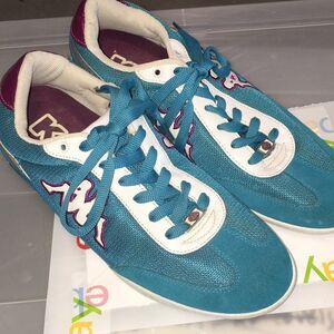 Kappa retro Teal purple tennis indoor tennis athletic shoes Charlotte Hornets